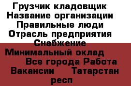 Грузчик-кладовщик › Название организации ­ Правильные люди › Отрасль предприятия ­ Снабжение › Минимальный оклад ­ 26 000 - Все города Работа » Вакансии   . Татарстан респ.